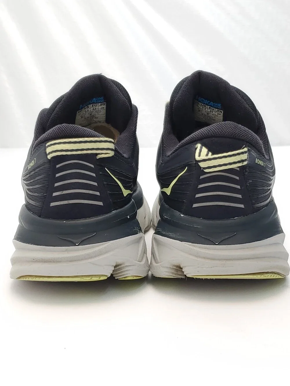 Hoka One One Bondi 7 Running Shoes Blue Graphite Butterfly Gray Athletic Mens 10